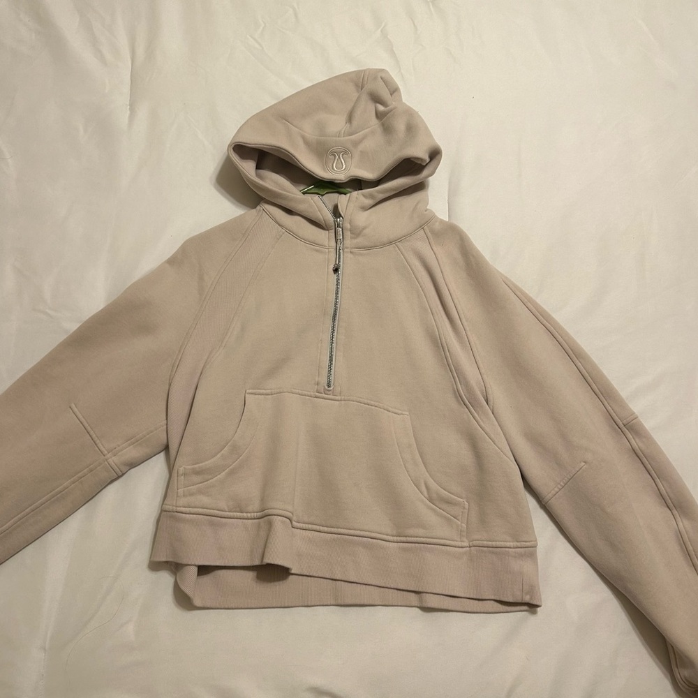 NWOT Lululemon Scuba half zip natural ivory